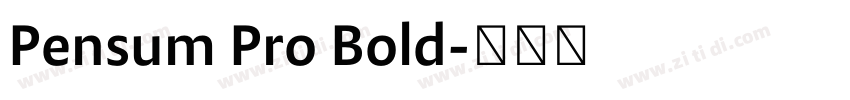 Pensum Pro Bold字体转换